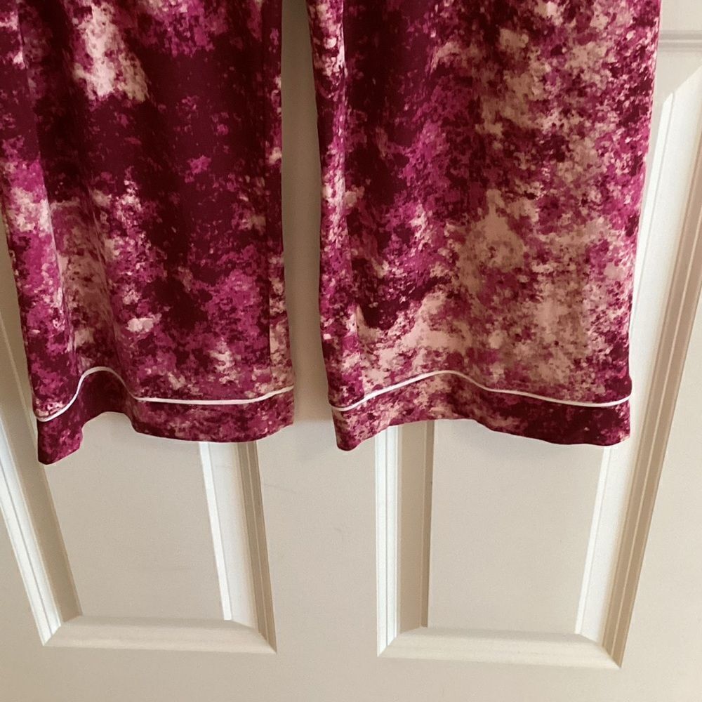 NWT JENNI brand/Macy’s women’s two-piece pajama set pink and wines size XS S M - Picture 11 of 16